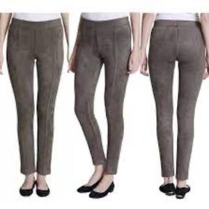 Andrew Marc Skinny Pull On Faux Suede Ponte Pants